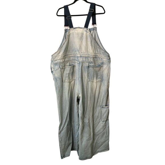 NWT Cider wide leg high rise denim overalls - Picture 3 of 7